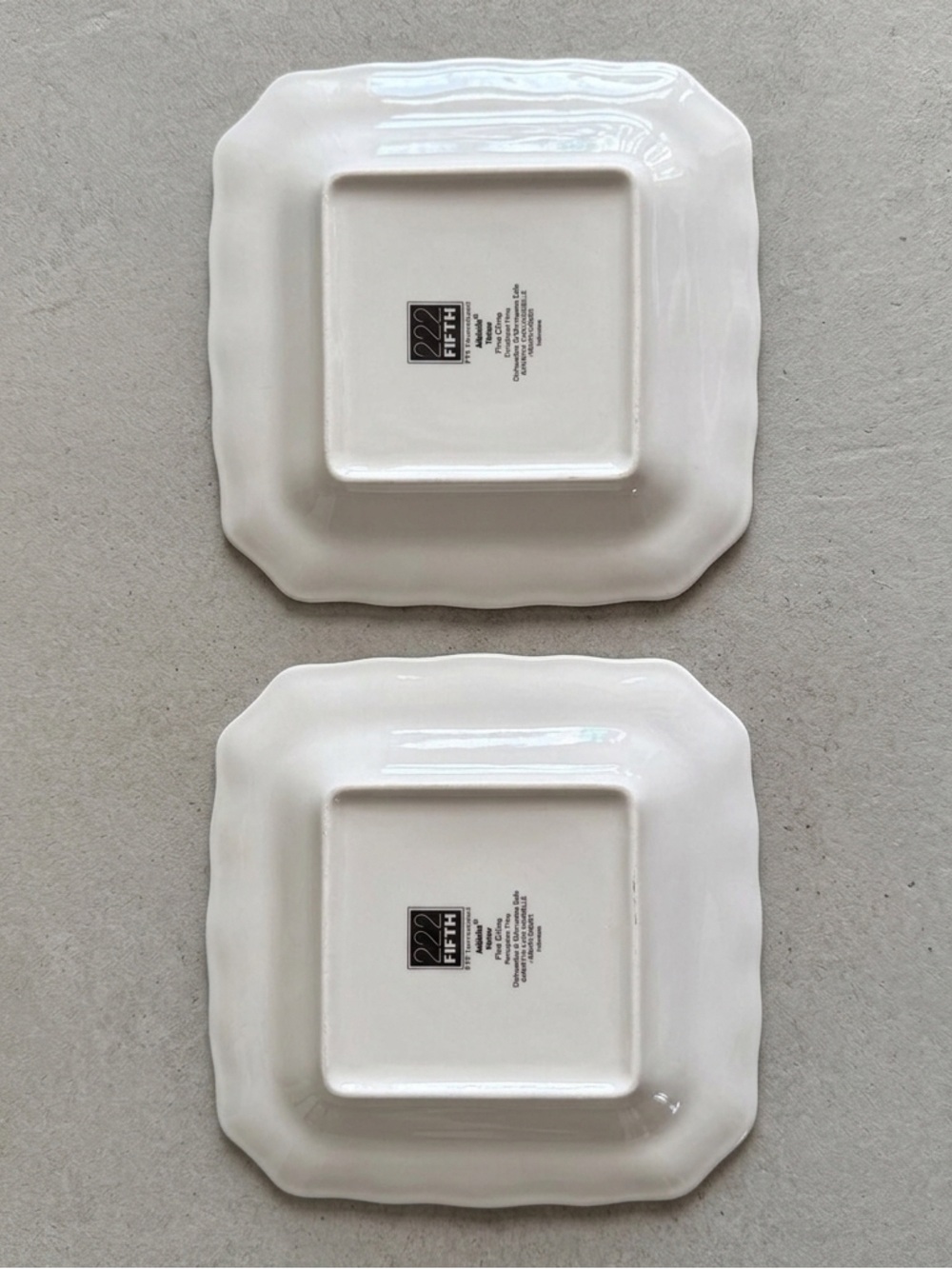 222 Fifth Adelaide Yellow Porcelain 8.5” Toile Floral Salad Plate Set of 2 - Picture 2 of 6